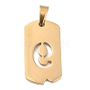 Ion Plating(IP) 304 Stainless Steel Pendants STAS-O127-D09-2