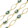 Rack Plating Brass Enamel Link Chains CHC-P012-11G-02-1