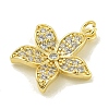 Rack Plating Brass Pave Cubic Zirconia Pendants KK-U029-25G-2