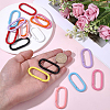 18Pcs 9 Colors Alloy Spring Gate Rings FIND-SC0022-16-3