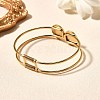 304 Stainless Steel Bangles for Women BJEW-R014-02G-2