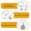 1Pc Stainless Steel Open Cuff Bangles & 1Pc Stainless Steel Pendant Neclace AJEW-SC0004-06B-6