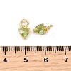 Brass Micro Pave Cubic Zirconia Charms KK-P192-08-G10-3