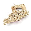 Flower Alloy Rhinestone Brooches for Backpack Clothes JEWB-P042-04G-A-2