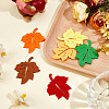 4 Sets Leaf Wool Needle Felting Decoration DIY-MA0006-83A-4