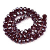 Electroplate Glass Beads Strands EGLA-A034-T4mm-A28-2