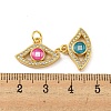 Brass Micro Pave Cubic Zirconia Pendants KK-K356-22G-3