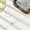 1mm Rack Plating Brass Cable Chain Adjustable Slider Necklaces for Women Men MAK-L044-04RG-3