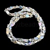AB Color Plated Electroplate Transparent Glass Beads Strands EGLA-G037-06A-AB01-3