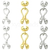 6Pcs 3 Colors Zinc Alloy S-Hook Clasps FIND-CJ0005-10-1
