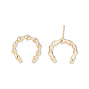Brass Stud Earring Findings KK-N232-485-1