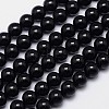 Natural Black Tourmaline Round Bead Strands G-I160-01-10mm-1