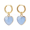 Natural Gemstone Heart Dangle Earrings EJEW-JE05068-3