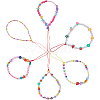 Gorgecraft 6Pcs 6 Styles Handmade Polymer Clay & Plastic Beaded Mobile Straps HJEW-GF0001-43-1