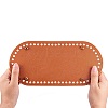 PU Leather Oval Long Bottom for Knitting Bag FIND-WH0032-01B-3