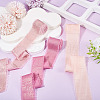 3 Rolls 3 Colors Polyester Frayed Fringe Ribbon OCOR-TA0003-80-7