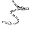 Mother's Day 304 Stainless Steel Mama 2-Strand Snake Chains Bracelets BJEW-Q335-02P-3