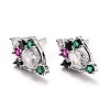 Paw Print Sparkling Cubic Zirconia Stud Earrings for Her ZIRC-C025-11P-2