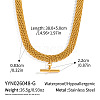 304 Stainless Steel Column Bar Pendant Mesh Chain Necklaces for Women GV4804-1-2