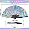 Laser PVC & Bamboo Folding Fan AJEW-WH0534-46-2