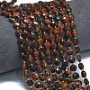 Dyed Natural Red Tiger Eye Beads Strands G-K389-B45-01-2