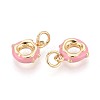 Brass Enamel Pendants KK-T072-21G-2