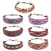 7Pc 7 Style Adjustable Polyester Ethnic Cord Wrap Bracelets BJEW-TAC0036-1