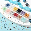1200Pcs 12 Color Baking Painted Pearlized Glass Pearl Bead HY-YW0001-06-4