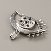 Alloy Rhinestone Hang Snap Base Big Pendants FIND-WH0111-238-2