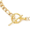 304 Stainless Steel Figaro Chain and Brass Paperclip Chain Bracelet Making AJEW-JB01567-4