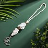 Natural Rose Quartz & Green Aventurine Pendant Decorations HJEW-WH0036-14-4