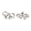 304 Stainless Steel Bowknot Stud Earrings EJEW-C114-33P-1