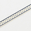 Single Face Star Spot Printed Polyester Grosgrain Ribbon OCOR-S027-9mm-01-1