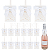 30Pcs Polyester Bowknot & Paper Card Pendant Decoration HJEW-OC00028-01-1