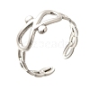 Infinity 304 Stainless Steel Open Cuff Rings for Women RJEW-M046-04P-2