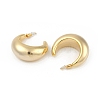 Brass Moon Stud Earrings EJEW-Q391-07G-3