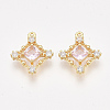 Brass Cubic Zirconia Pendants KK-T038-548C-NF-1