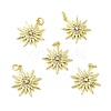 Brass Micro Pave Cubic Zirconia Pendants KK-E068-VB425-2