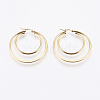 201 Stainless Steel Hoop Earrings EJEW-I213-B-02G-1