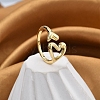 Rack Plating Brass Cuff Finger Rings for Women RJEW-M028-37G-3