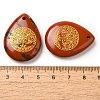 Natural Red Jasper Drop Pendants G-C158-01H-3