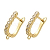 Rack Plating Brass Micro Pave Cubic Zirconia Hoop Earring Findings EJEW-H143-05G-1