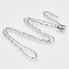 304 Stainless Steel Cable Chains Necklace STAS-T053-01P-NF-1