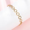 304 Stainless Steel Ring Link Chain Bracelets BJEW-P373-02B-G-1