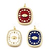 Brass Micro Pave Cubic Zirconia Pendants KK-U072-40A-G-1