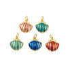 Rack Plating Brass Enamel Pendants KK-P269-09G-1