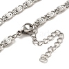 304 Stainless Steel Lumachina Chain Necklaces NJEW-C060-01B-P-2