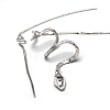 Snake Alloy Rhinestone Hair Cuff Pin PW-WG87173-01-2