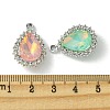 UV Plating Alloy with Mixed Color Glass Rhinestone Pendants FIND-B039-09P-3