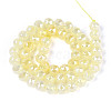 Anti-Tarnish Electroplate Glass Beads Strands GLAA-N064-8mm-02-3